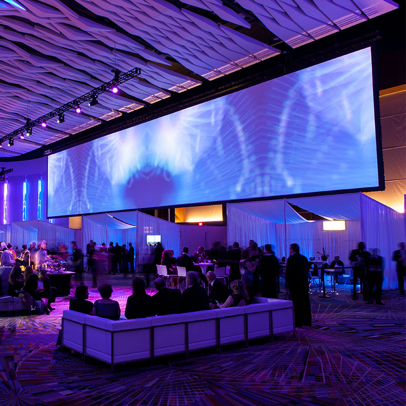 Tela modular Draper StageScreen para palcos e eventos